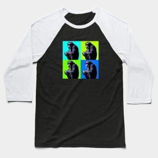 Chimp Pop Art Baseball T-Shirt